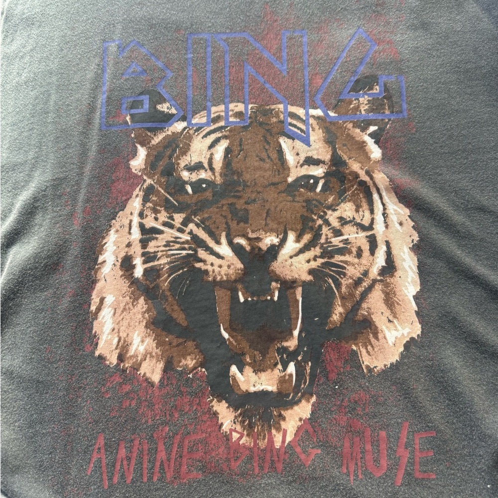 Anine Bing Graphic Tiger Tee Shirt Size Large - Picture 9 of 12